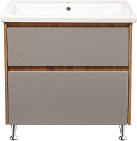 Stella Polare Тумба под раковину Рене 60 дуб вотан/серый